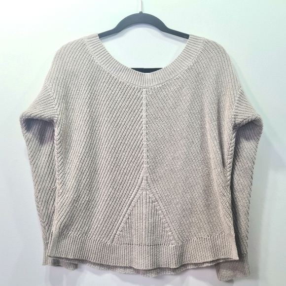 aerie Sweaters - Aerie Grey Ribbed Long Sleeve Sweater Sz M